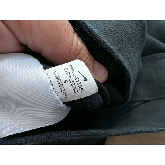 Nike NSW Waffle Fries Graphic Print Pullover Hoodie DM2274-010 Black Men's Small - Picture 7 of 7